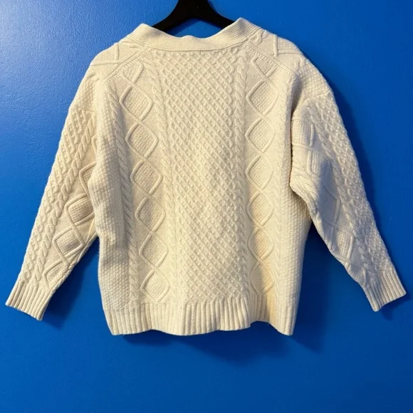 Aritzia Sunday Best Cooper Cable Knit Cardigan - Ivory - Picture 6 of 15